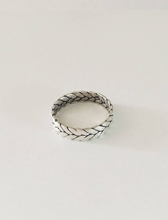 (92.5 silver) matte twist ring