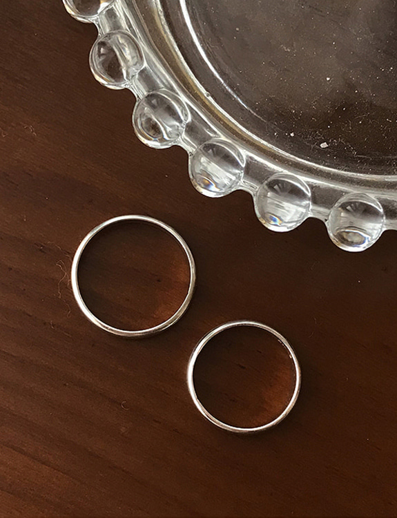 (92.5 silver) 2mm basic ring