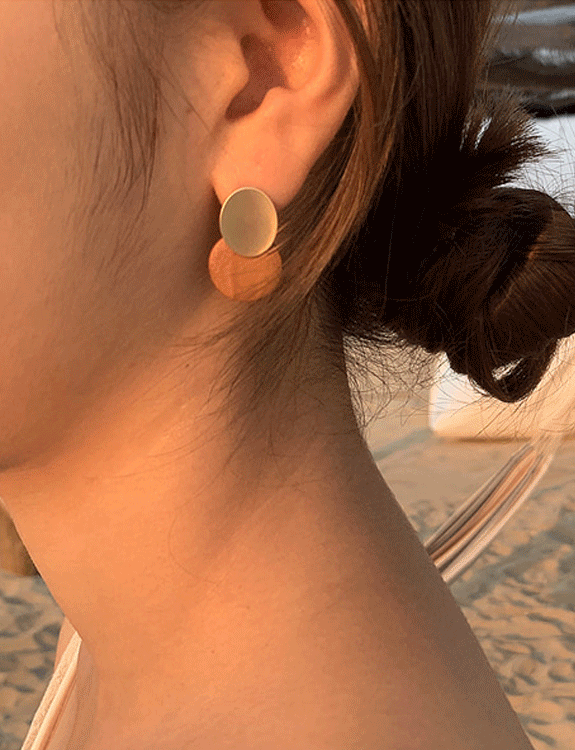 [당일출고] wood earring 003