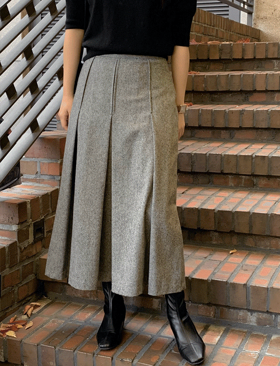 플레르 long skirt (울 50%)