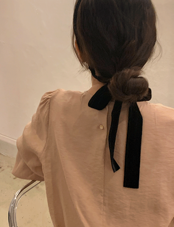 velvet ribbon tie hair band
