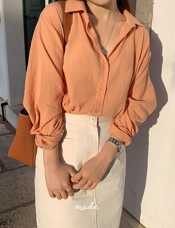 [당일출고]자몽 - made blouse