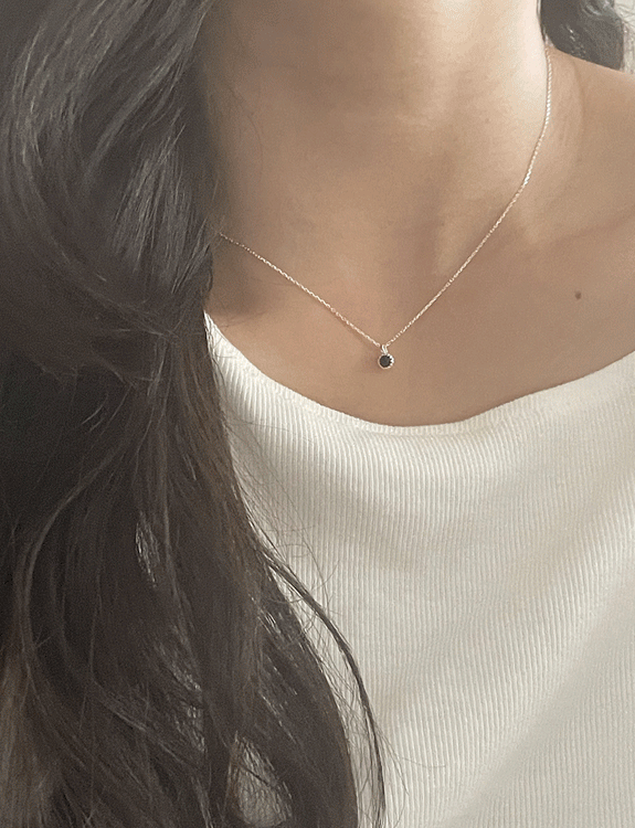 (92.5 silver) mini cubic necklace