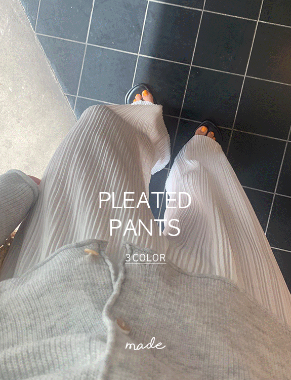 [당일출고 / 2,000장 돌파]하이 플리츠 팬츠 - made pants